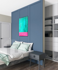 Дизайн спальни с гардеробной комнатой