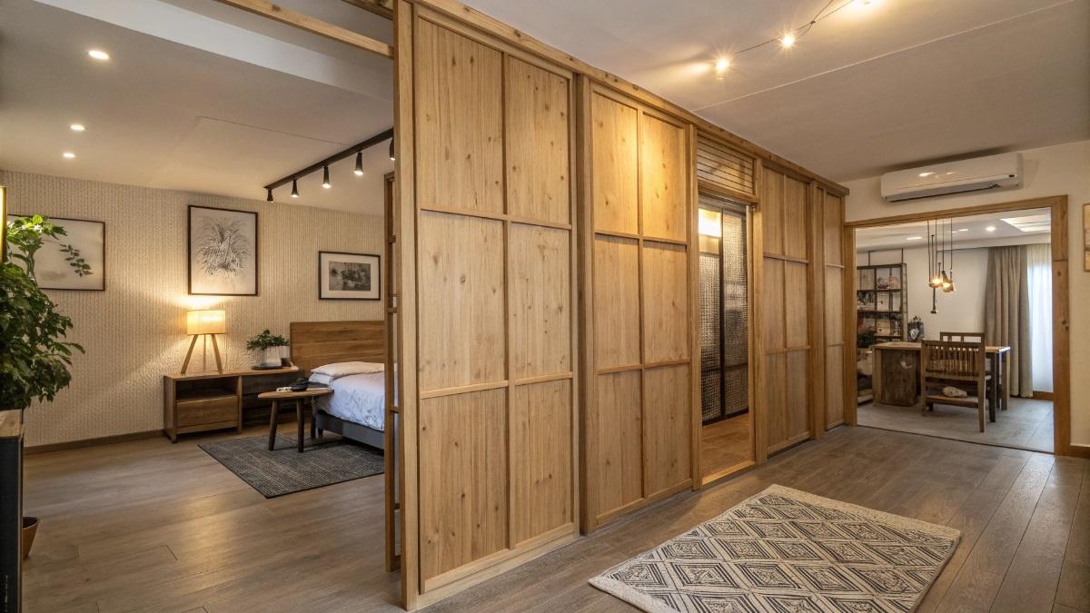 Деревянные перегородки - фото