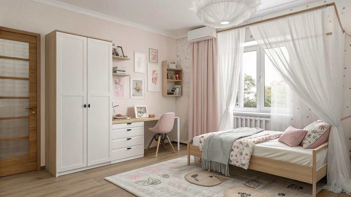 Дизайн спальни для девочки подростка в современном стиле - фото 3