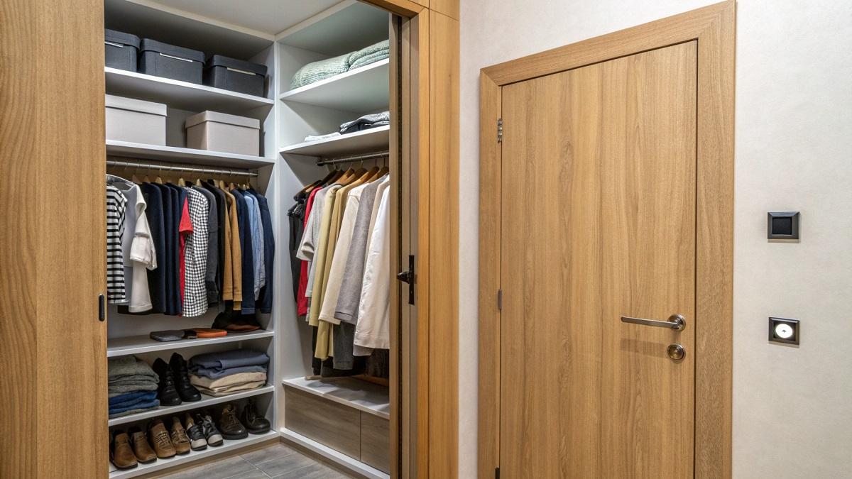 Дверь в гардеробную комнату - фото 4