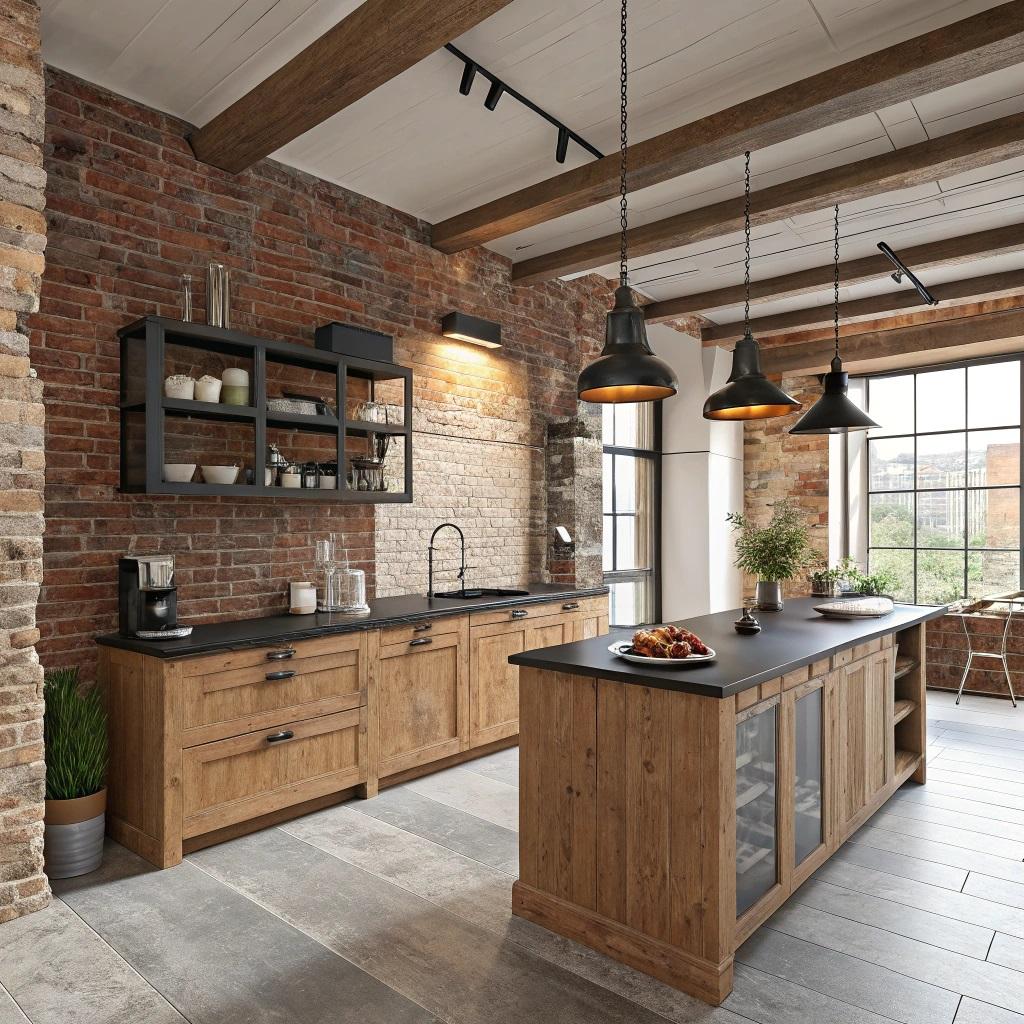 Кухня в стиле лофт - фото