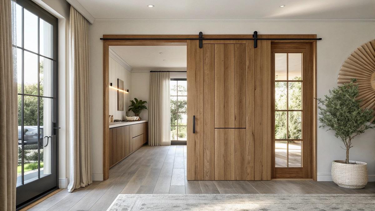 Распашные двери в квартире - фото