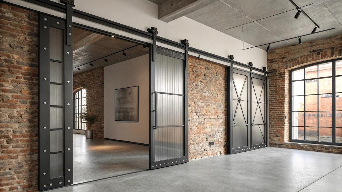 Раздвижные двери в стиле лофт - фото