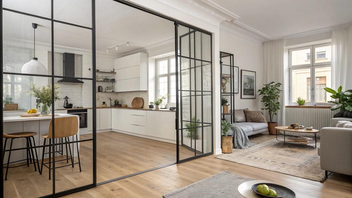 Раздвижная перегородка - фото