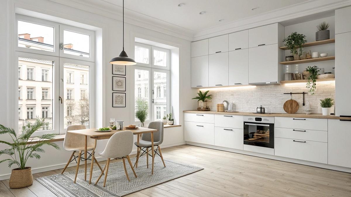 Скандинавский стиль кухни - фото